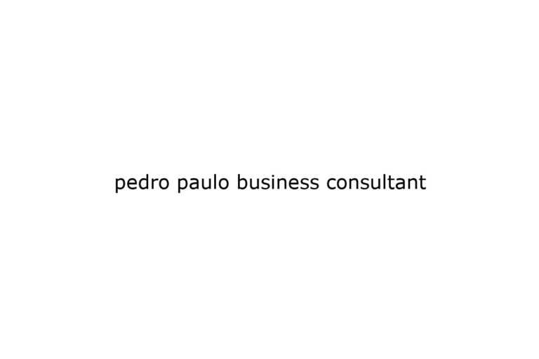 pedro paulo business consultant