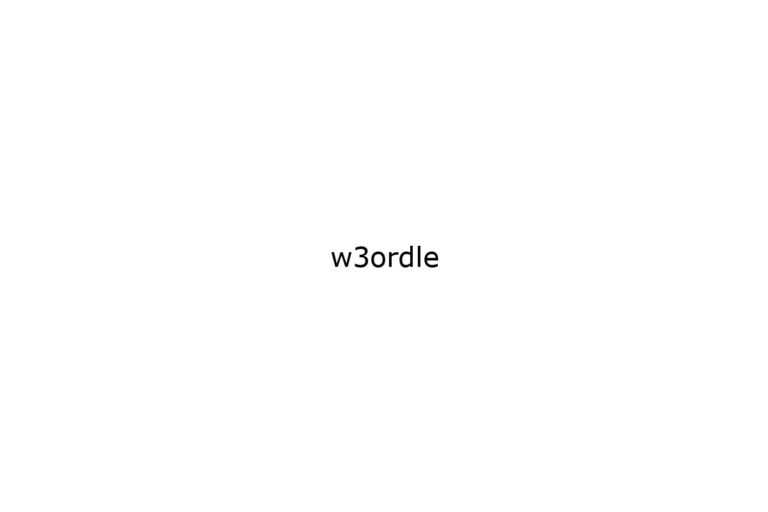 w3ordle