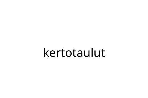kertotaulut